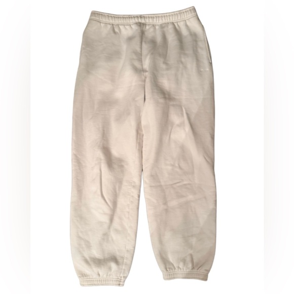 Aritzia Sweatfleece Cozy fleece Mega Fit Joggers Sweatpants Large Cream - Picture 2 of 8